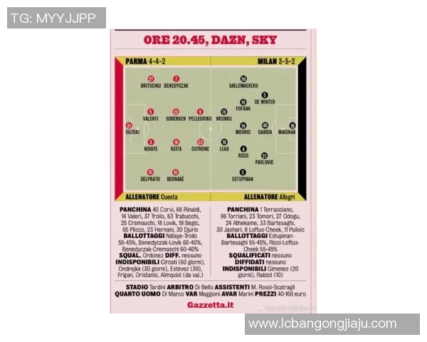 国际米兰与帕尔马比赛前瞻及首发阵容详细预测分析